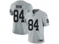 #84 Limited Antonio Brown Silver Football Men's Jersey Oakland Raiders Inverted Legend