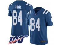 #84 Limited Jack Doyle Royal Blue Football Home Youth Jersey Indianapolis Colts Vapor Untouchable 100th Season
