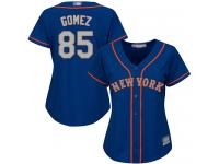 #85 Authentic Carlos Gomez Women's Royal Blue Baseball Jersey - Alternate Road New York Mets Cool Base