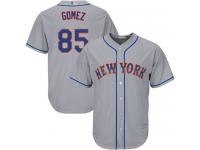 #85  Carlos Gomez Men's Grey Baseball Jersey - Road New York Mets Cool Base