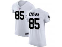 #85 Elite Derek Carrier White Football Road Men's Jersey Oakland Raiders Vapor Untouchable