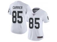 #85 Limited Derek Carrier White Football Road Women's Jersey Oakland Raiders Vapor Untouchable