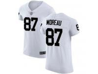 #87 Elite Foster Moreau White Football Road Men's Jersey Oakland Raiders Vapor Untouchable