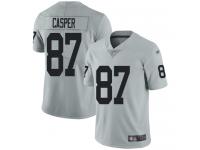 #87 Limited Dave Casper Silver Football Men's Jersey Oakland Raiders Inverted Legend