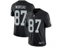 #87 Limited Foster Moreau Black Football Home Men's Jersey Oakland Raiders Vapor Untouchable