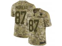 #87 Limited Foster Moreau Camo Football Men's Jersey Oakland Raiders 2018 Salute to Service
