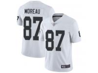 #87 Limited Foster Moreau White Football Road Men's Jersey Oakland Raiders Vapor Untouchable