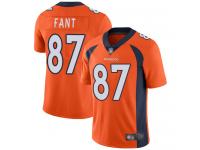 #87 Limited Noah Fant Orange Football Home Youth Jersey Denver Broncos Vapor Untouchable