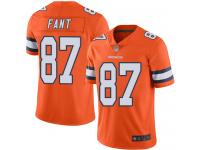 #87 Limited Noah Fant Orange Football Youth Jersey Denver Broncos Rush Vapor Untouchable