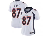 #87 Limited Noah Fant White Football Road Women's Jersey Denver Broncos Vapor Untouchable