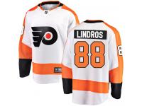 #88 Breakaway Eric Lindros White NHL Away Youth Jersey Philadelphia Flyers