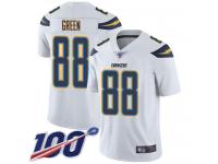 #88 Limited Virgil Green White Football Road Youth Jersey Los Angeles Chargers Vapor Untouchable 100th Season