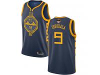 #9  Andre Iguodala Navy Blue Basketball Men's Jersey Golden State Warriors City Edition 2019 Basketball Finals Bound