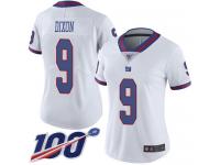 #9 Limited Riley Dixon White Football Women's Jersey New York Giants Rush Vapor Untouchable 100th Season