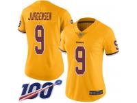 #9 Limited Sonny Jurgensen Gold Football Women's Jersey Washington Redskins Rush Vapor Untouchable 100th Season