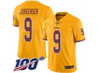 #9 Limited Sonny Jurgensen Gold Football Youth Jersey Washington Redskins Rush Vapor Untouchable 100th Season