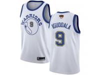 #9 Swingman Andre Iguodala White Basketball Men's Jersey Golden State Warriors Hardwood Classics 2019 Basketball Finals Bound