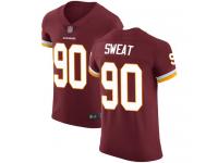 #90 Elite Montez Sweat Burgundy Red Football Home Men's Jersey Washington Redskins Vapor Untouchable