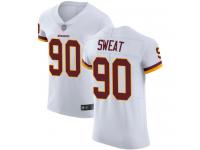 #90 Elite Montez Sweat White Football Road Men's Jersey Washington Redskins Vapor Untouchable