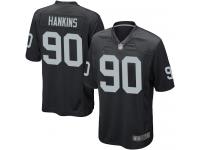 #90 Game Johnathan Hankins Black Football Home Men's Jersey Oakland Raiders