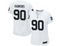 #90 Game Johnathan Hankins White Football Road Women's Jersey Oakland Raiders