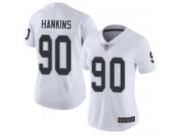 #90 Limited Johnathan Hankins White Football Road Women's Jersey Oakland Raiders Vapor Untouchable