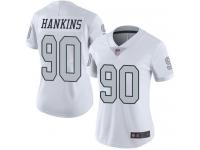 #90 Limited Johnathan Hankins White Football Women's Jersey Oakland Raiders Rush Vapor Untouchable