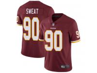 #90 Limited Montez Sweat Burgundy Red Football Home Men's Jersey Washington Redskins Vapor Untouchable