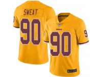 #90 Limited Montez Sweat Gold Football Men's Jersey Washington Redskins Rush Vapor Untouchable