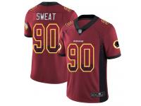 #90 Limited Montez Sweat Red Football Men's Jersey Washington Redskins Rush Drift Fashion