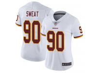 #90 Limited Montez Sweat White Football Road Women's Jersey Washington Redskins Vapor Untouchable