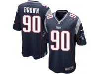 #90 Malcom Brown New England Patriots Home Jersey _ Nike Youth Navy Blue NFL Game