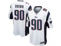 #90 Malcom Brown New England Patriots Road Jersey _ Nike Youth White NFL Game