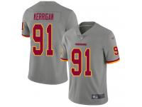 #91 Limited Ryan Kerrigan Gray Football Youth Jersey Washington Redskins Inverted Legend