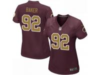 #92 Chris Baker Washington Redskins Alternate Jersey _ Nike Women's Burgundy Red 80th Anniversary NFL Game