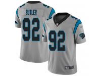 #92 Limited Vernon Butler Silver Football Youth Jersey Carolina Panthers Inverted Legend