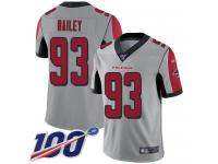 #93 Limited Allen Bailey Silver Football Men's Jersey Atlanta Falcons Inverted Legend 100th Season