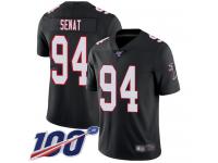 #94 Limited Deadrin Senat Black Football Alternate Men's Jersey Atlanta Falcons Vapor Untouchable 100th Season