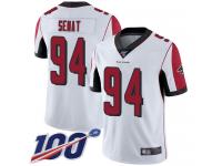 #94 Limited Deadrin Senat White Football Road Men's Jersey Atlanta Falcons Vapor Untouchable 100th Season