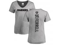 #96 Clelin Ferrell Ash Football Backer Women's Oakland Raiders T-Shirt