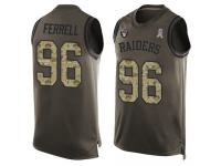 #96 Clelin Ferrell Green Football Men's Jersey Oakland Raiders Salute to Service Tank Top