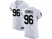 #96 Elite Clelin Ferrell White Football Road Men's Jersey Oakland Raiders Vapor Untouchable