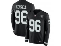 #96 Limited Clelin Ferrell Black Football Men's Jersey Oakland Raiders Therma Long Sleeve