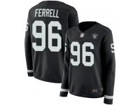 #96 Limited Clelin Ferrell Black Football Women's Jersey Oakland Raiders Therma Long Sleeve