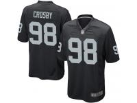 #98 Game Maxx Crosby Black Football Home Men's Jersey Oakland Raiders