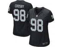 #98 Game Maxx Crosby Black Football Home Women's Jersey Oakland Raiders