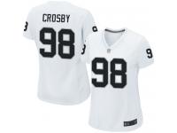 #98 Game Maxx Crosby White Football Road Women's Jersey Oakland Raiders