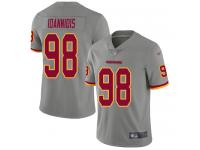 #98 Limited Matt Ioannidis Gray Football Youth Jersey Washington Redskins Inverted Legend