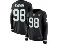 #98 Limited Maxx Crosby Black Football Women's Jersey Oakland Raiders Therma Long Sleeve