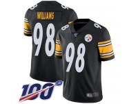 #98 Limited Vince Williams Black Football Home Men's Jersey Pittsburgh Steelers Vapor Untouchable 100th Season